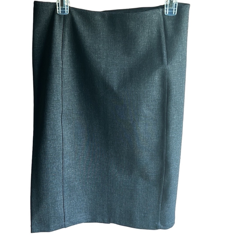 Liverpool Pencil Skirt Gray Tweed Midi Lined Back Slit Career Size 10